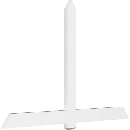 Ekena Millwork Eugene Architectural Grade PVC Gable Bracket, 84"W x 56"H x 2"D x 6"F, 16/12 Pitch GBP084X56X0206EUG00